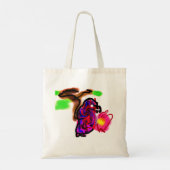 Blauwe papegaai tote bag (Achterkant)