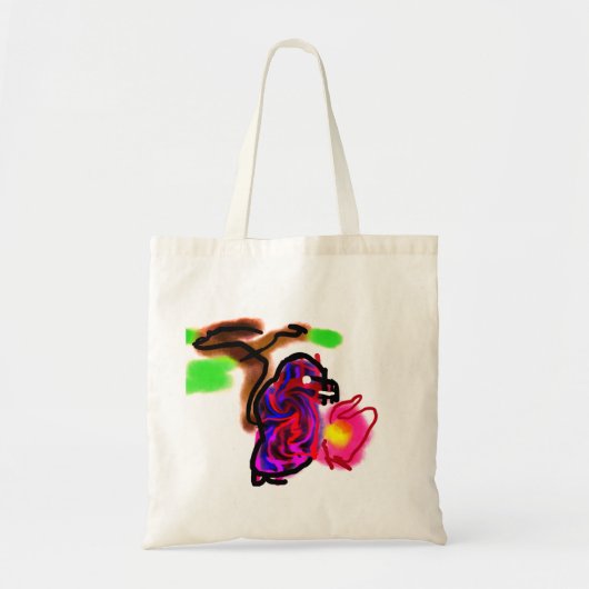 Blauwe papegaai tote bag (Voorkant)