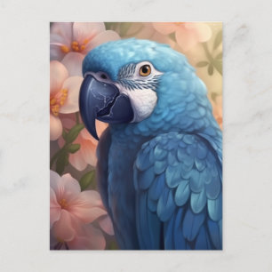 Blauwe papegaai Wenskaarten Briefkaart