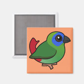 Blauwe papegaaiduiker magneet (Voorkant / Achterkant)