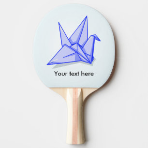 Blauwe papierkraan tafeltennisbatje