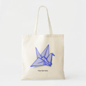 Blauwe papierkraan tote bag (Voorkant)