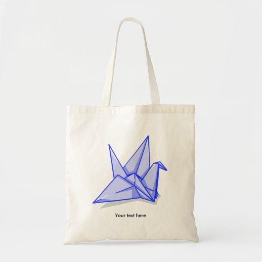 Blauwe papierkraan tote bag (Voorkant)