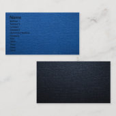 Blauwe papierstructuur voor achtergrond visitekaartje (Voorkant / Achterkant)