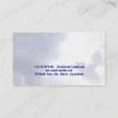 Blauwe paraplu op wolken, meteoroloog visitekaartje (Achterkant)