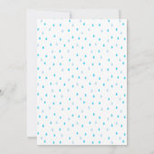 Blauwe Paraplu van Liefde Strooi Baby Shower Kaart (Achterkant)
