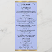 Blauwe Parel/Goud - Monogram & Bedankt Menu (Voorkant)