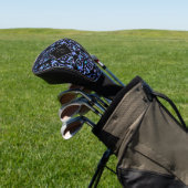 Blauwe parel patroon monogram golfheadcover (Insitu)