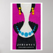 Blauwe Parelketting - Matchbox Print - Tsjechische