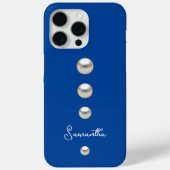 Blauwe parels Case-Mate iPhone case (Achterkant)