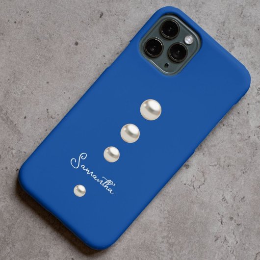 Blauwe parels Case-Mate iPhone case