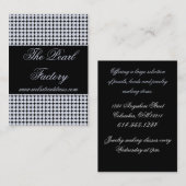 Blauwe parels kralen juwelen Visitekaartjes (Voorkant / Achterkant)