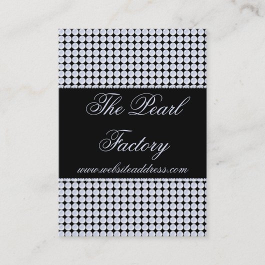 Blauwe parels kralen juwelen Visitekaartjes (Voorkant)