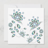 Blauwe Pareltjes Floral Bachelorette Kaart (Achterkant)