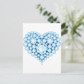 Blauwe Pareltjes voor het hart Briefkaart (Staand voorkant)