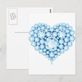 Blauwe Pareltjes voor het hart Briefkaart (Voorkant / Achterkant)