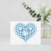 Blauwe Pareltjes voor het hart Briefkaart (Staand voorkant)