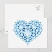 Blauwe Pareltjes voor het hart Briefkaart (Voorkant / Achterkant)