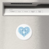 Blauwe Pareltjes voor het hart Magneet (Insitu (Vaatwasser))