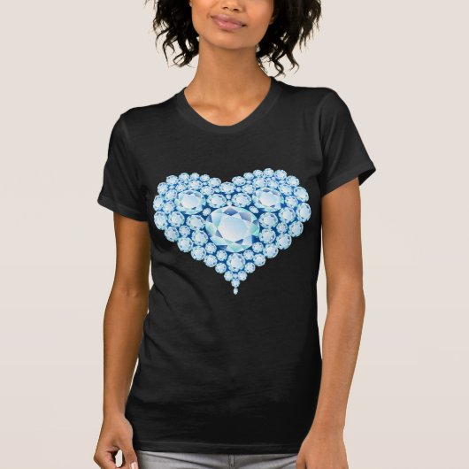 Blauwe Pareltjes voor het hart T-shirt (Voorkant)