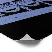 Blauwe Parijse Brug Poster (Hoek)