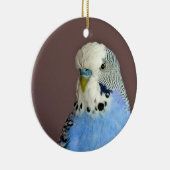  blauwe parkiet foto keramisch ornament (Rechts)