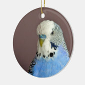  blauwe parkiet foto keramisch ornament (Links)