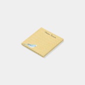Blauwe parkiet met partijPet 3"x3" Post-it® notes (Schuin)
