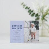 Blauwe Partij bij Mijn Wieg 1e Briefkaart van de P (Staand voorkant)