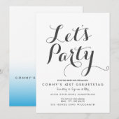 Blauwe Partij Kaart (Voorkant / Achterkant)