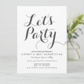 Blauwe Partij Kaart (Staand voorkant)