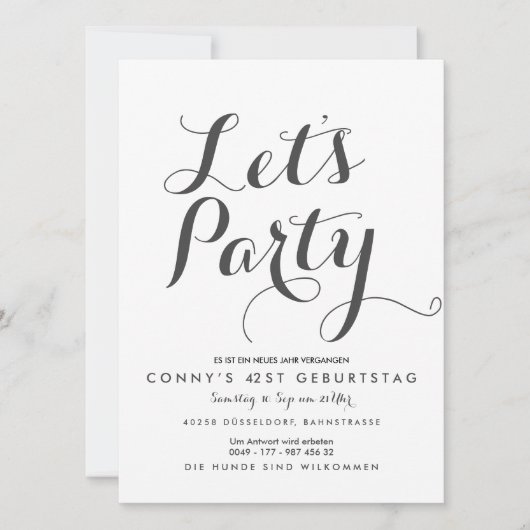 Blauwe Partij Kaart (Voorkant)