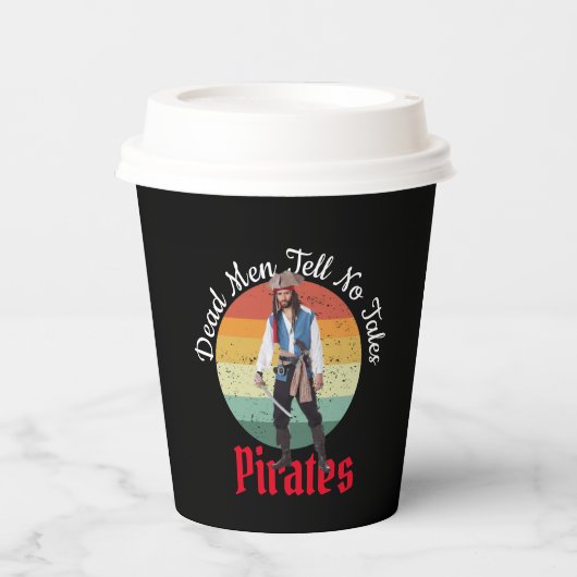 Blauwe Partij Piratenpapierbekertjes Papieren Bekers (Voorkant)