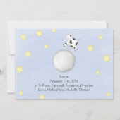 Blauwe pasgeboren foto kinderkamer rijm aankondiging (Achterkant)