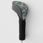 Blauwe Passie Bloem patroon Golfheadcover (Schuin)
