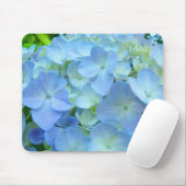 Blauwe pasta Hydrangea Flowers muismatten Floral (Met muis)