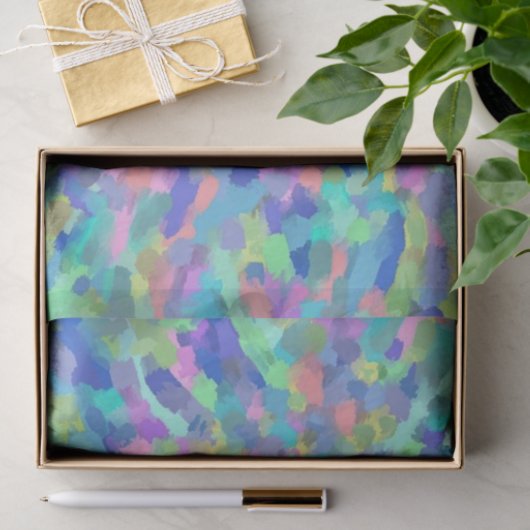 Blauwe pasta tissuepapier (Geschenk)