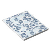 Blauwe pastel Elegantie: Tulp Silhouet Bloemen Pat Notitieblok (Schuin)