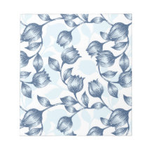 Blauwe pastel Elegantie: Tulp Silhouet Bloemen Pat