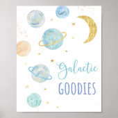 Blauwe Pastel Galaxy Space Galactische Goodies Sig Poster (Voorkant)