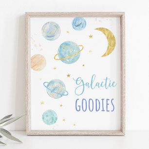 Blauwe Pastel Galaxy Space Galactische Goodies Sig Poster