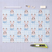 Blauwe Pastel Konijnenkonijn Gift Tissuepapier (Craft)