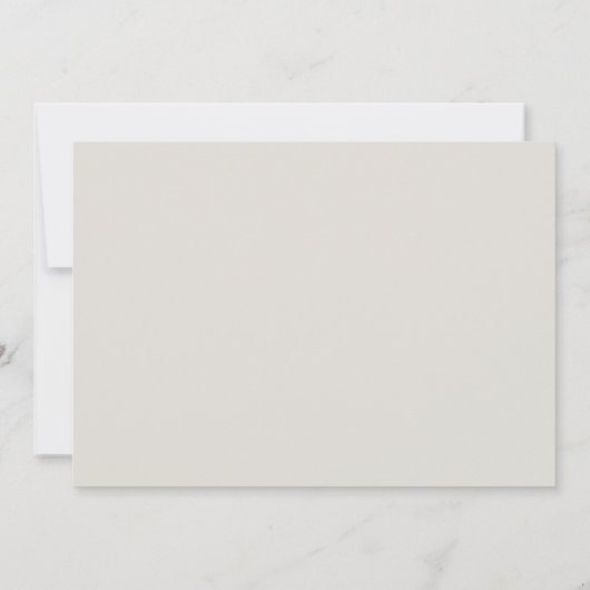 Blauwe pastel kosmos bloemen horizontale bruiloft kaart (Achterkant)