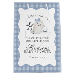 Blauwe Pastel Little Boo Geest Baby Shower Favoren Medium Cadeauzakje