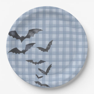 Blauwe Pastel Little Boo Geest Verjaardagsdessert Papieren Bordje