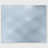Blauwe Pastel Metallic Grill Stripes Minimal Lux Cadeaupapier (Vlak)
