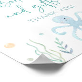 Blauwe pastel onder het Zee Boeken en geschenken t Poster (Hoek)