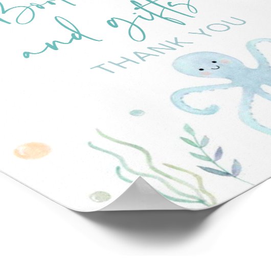 Blauwe pastel onder het Zee Boeken en geschenken t Poster (Hoek)