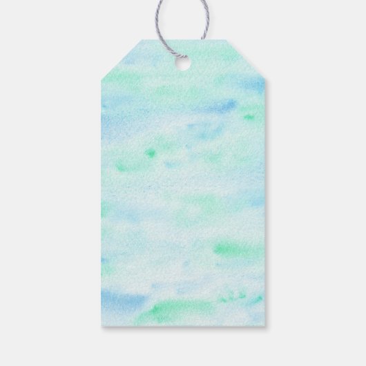 Blauwe Pastel Twee de Maan Ruimte Verjaardag Dank  Cadeaulabel (Achterkant)