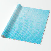 Blauwe pastelkeramische tegels, abstract cadeaupapier (Uitgerold)
